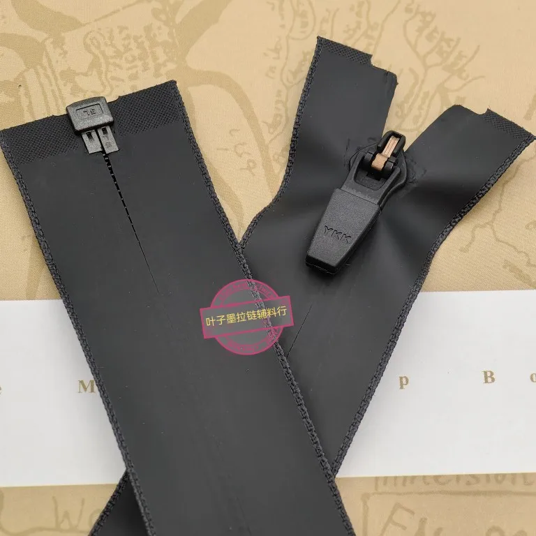 

YKK No. 5 Black Korean Version Waterproof Open Zipper, Ancient Copper Leather Head Jacket 60 70 75 80 100cm