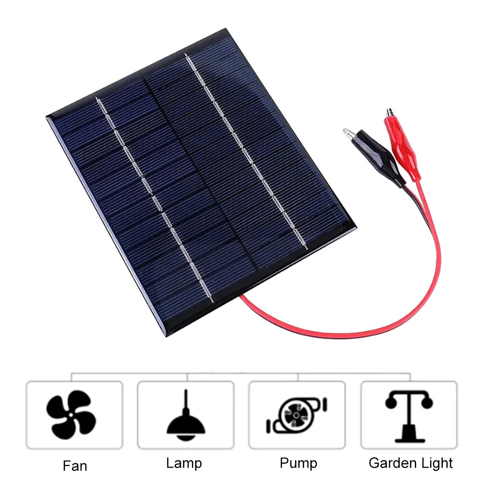 Solar Panel 10W 12V Polysilicon Epoxy Panels Portable Solar Cell DIY 270x150MM for 9-12V Battery Charging for Outdoor Lamp Pump