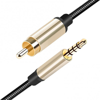 Male To Male Audio Cable 3.5MM Jack Digital Coaxial Audio Cable Gold-plated Stereo HiFi Home Theater for HDTV Subwoofer