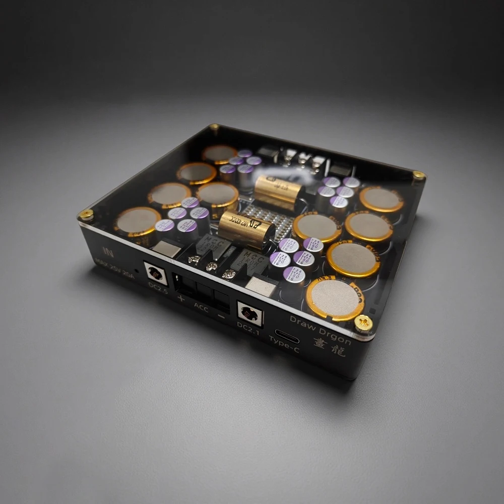 

V2-HIFI High-Fidelity Linear Power Supply Conditioner/Purifier for Audio, 12V/5V Multi-Interface (DC2.1/2.5, Terminals, Type-C)