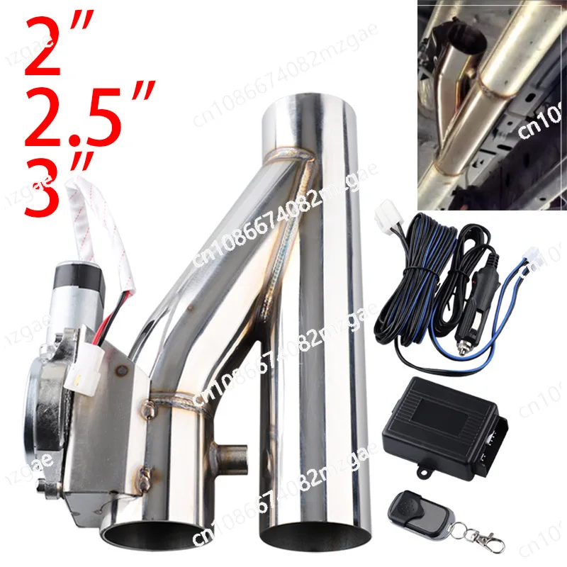 Automotive Stainless Steel Electronically Controlled Variable Single Valve Exhaust Pipe with Remote Sound Change Y-Type
