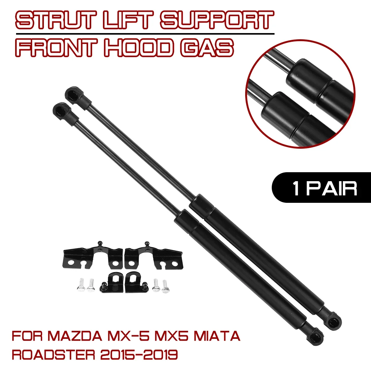 For Mazda MX-5 MX5 Miata Roadster 2015-2019 Car Front Engine Cover Hood Shock Lift Struts Arm Gas Spring Bracket Bar Support Rod
