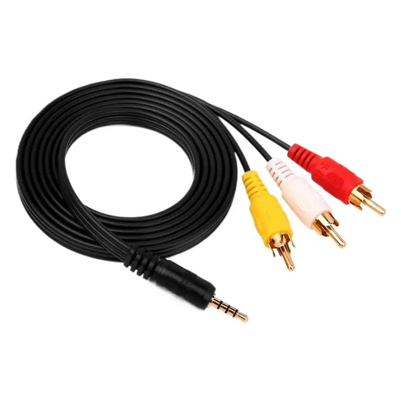 

150cm 3.5mm Audio Line Cable Jack Plug Male to 3 RCA Adapter For Speaker TV Box CDDVD Player Video Audio Cable Cord
