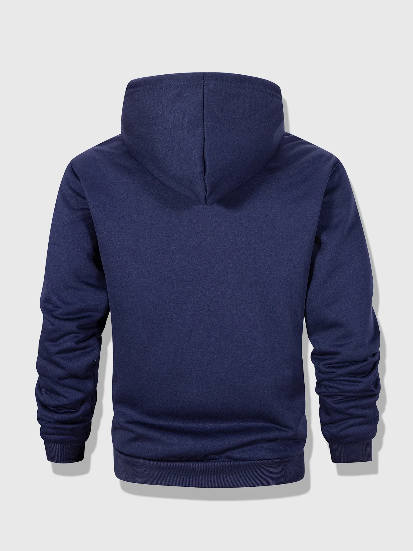 Men Winter Full Zip Hooded Jacket Thick Lined Drawstring Hoodie Coat Kangaroo Pockets Outdoor Daily Casual Warm Outerwear
