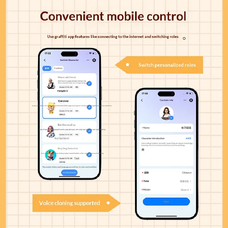 Emotional Response AI Owl  Plush Toy with Voice Interaction Bluetooth WiFi Connected Soothing Companion for All Ages
