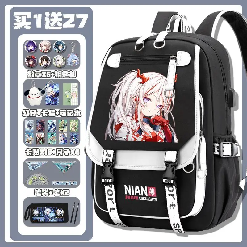 حقيبة ظهر فرسان رازر ستورم للمدرسة الابتدائية المتوسطة للأولاد والبنات أنيمي حقيبة كتف مزدوجة ذات سعة كبيرة أ