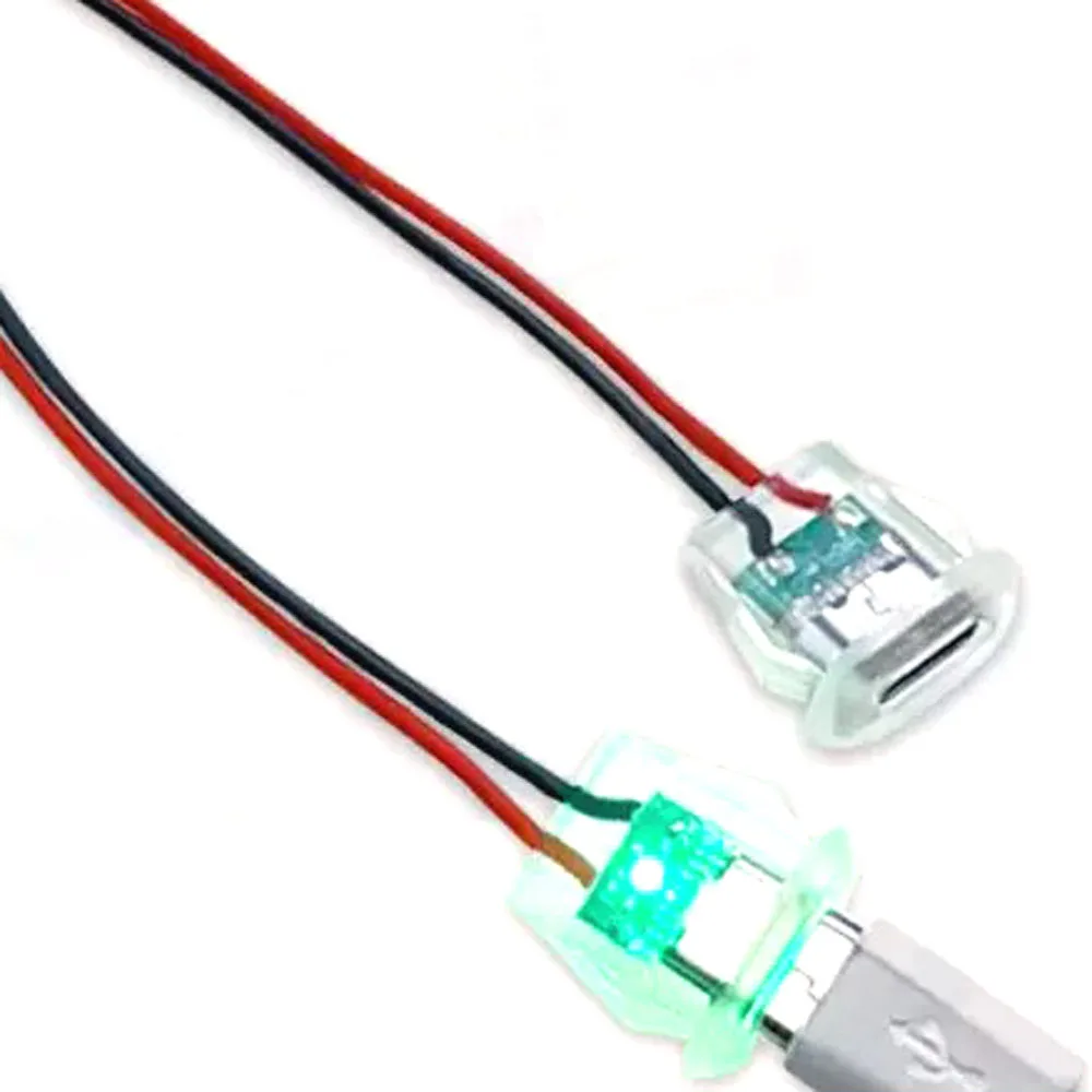 

2pin USB Type C Input type Charging Socket With LED lights Plate 5A Waterproof USB-C Power Port TYPE-C Female Connector Jack