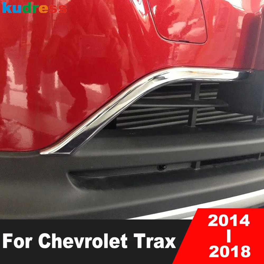 Front Lower Grille Grills Cover Trim For Chevrolet Trax Tracker 2014-2017 2018 Car Front Racing Bumper Around Strip Accessories