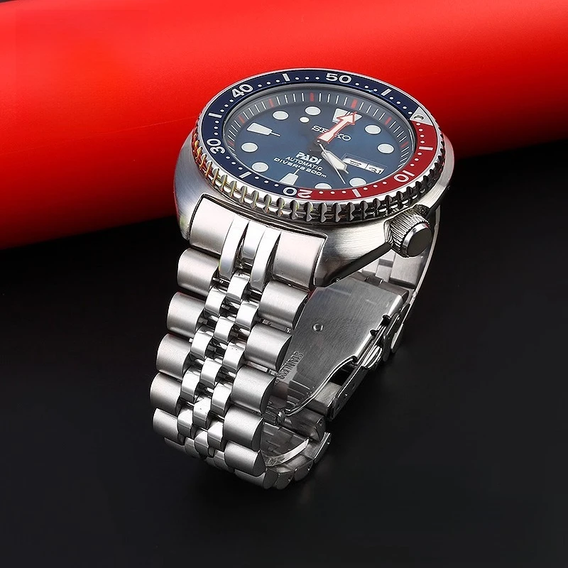 For Seiko Turtle Series SRPA21 SRP777 SRPC25 SRP773 Curved Interface Stainless Steel Watch Bracelet 22mm Original Watch Strap