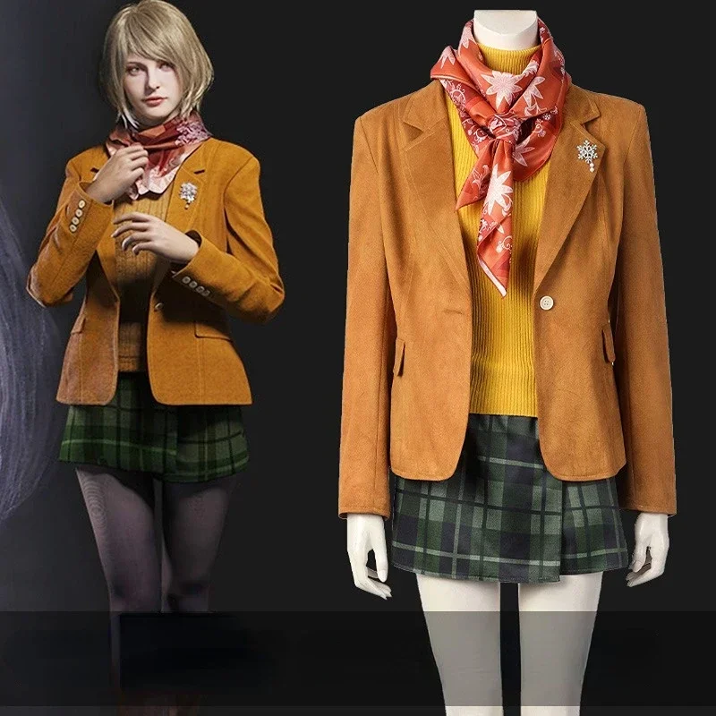 أزياء أنيمي المقيم 4 أشلي جراهام التأثيرية سترة التنانير فانتازيا النساء هالوين كرنفال حفلة لعب الأدوارDqw2Q