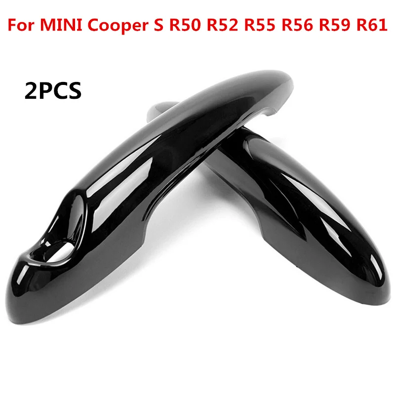 

2PCS Gloss Black Door Handle Cover Sticker Trim Exterior Parts Accessories For Mini Cooper S R50 R52 R55 R56 R59 R61 MK1 MK2