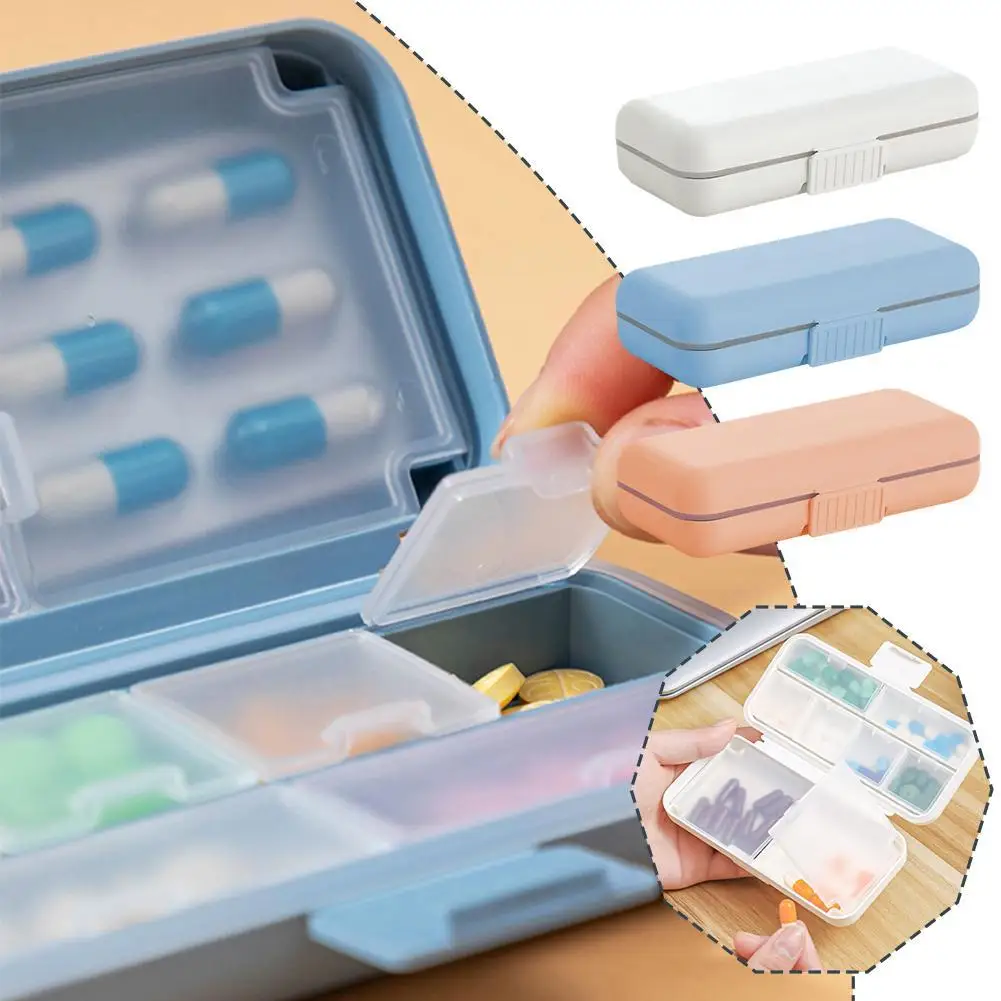 NEW High-end 8 Compartments Travel Pill Organizer Pocket Daily Pill Case Pill Box For Pills/Vitamin/Fish Oil/Supplements