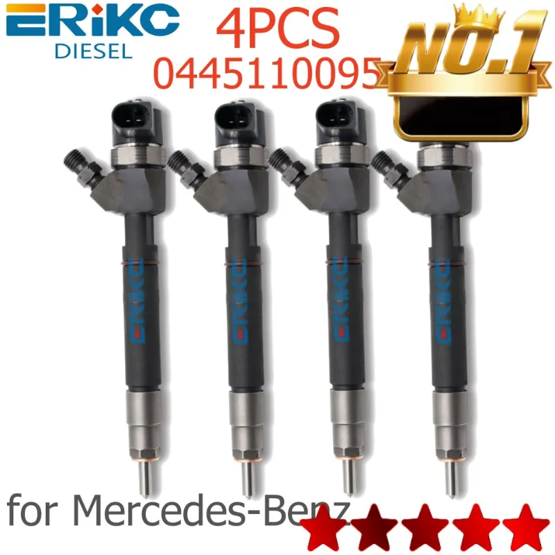 4PCS 0445110095 6130700587 New Diesel Injector 0986435037 Auto Engine Nozzle for Mercedes-Benz A6130700587