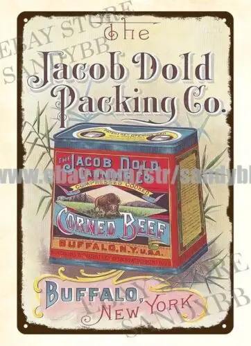 Jacob Dold Packing Co.Buffalo Corned Beef metal tin sign modern wall art