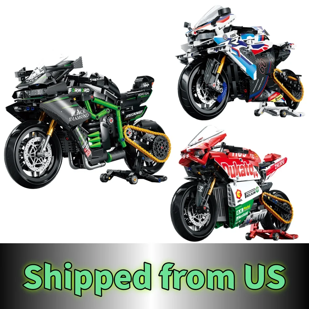 

1000RR Motorcycle Building Kit, 1:8 Scale Motorbike Model with Display Stand, Gift Idea for Adult&Boys14+