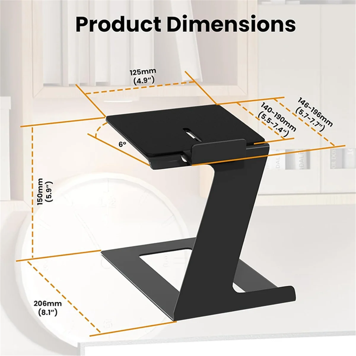 NEW!! Desktop Speaker Stand Mount Studio Monitor Riser Support with Vibration Absorption Pad Mount for Living Room Study Room