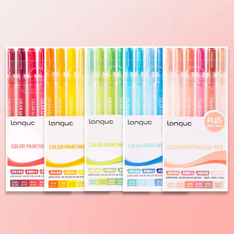 

6 шт., набор гелевых ручек с градиентом Colord Kawaii 0,5 мм, шариковая ручка для журнала, милые школьные принадлежности, канцелярские принадлежности, офисные аксессуары
