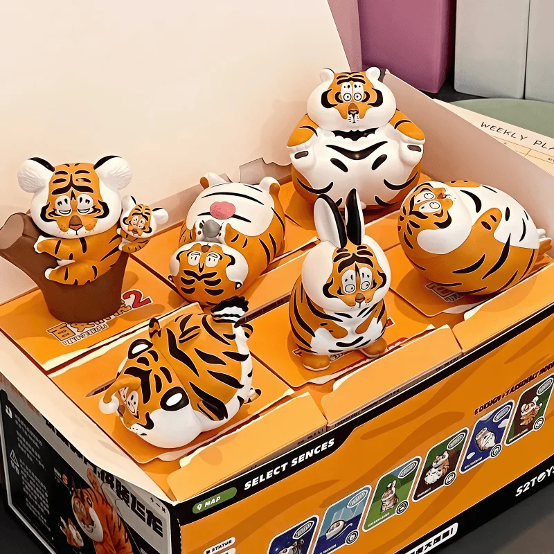

Genuine Variety Fat Tiger 2 Series Blind Box Toys Model Cute Trendy Anime Figure Ornaments Collection Girls Birthday Gifts Toy