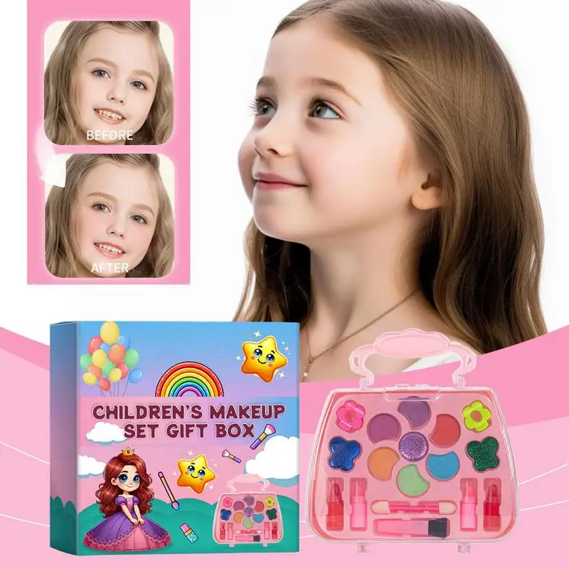 Set di bellezza cosmetica reale Dress Up Play Set di cosmetici per ragazze Set di costumi portatili per bambini Set di bellezza cosmetica per bambini