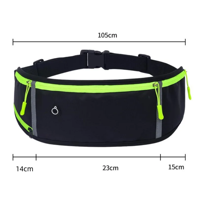 Outdoor Sports Waterproof Reflective Strip Waist Bag Cycling Fitness Running Mobile Phone Waist Bag Adjustable Elastic Strap