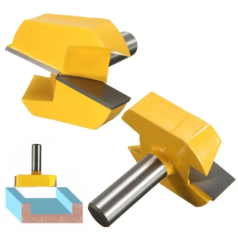 Portable Cleaning Bottom Router Bit, Slab Flattening Milling Cutter, Grooving Bit Woodworking Milling Cutter Tool