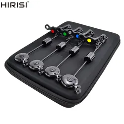 Hirisi LED Carp Fishing Swingers Drop Off Indicator 4 Color In Zipped Case Carp Fishing Equipment B2022