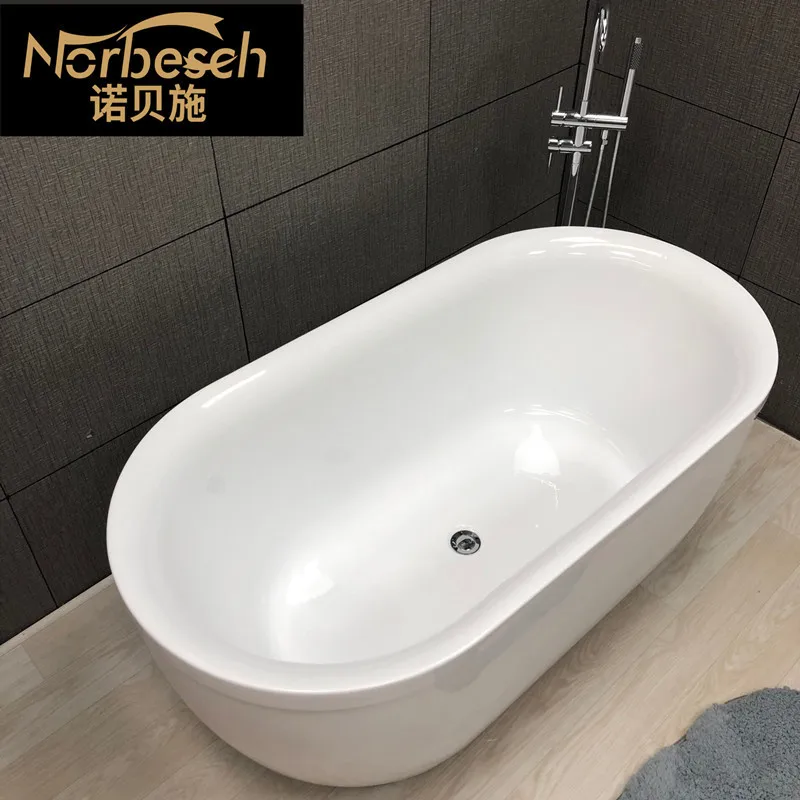 

Directly From The Manufacturer Independent Acrylic Bathtub Small Household Bathtub 1.3/1 Meters Wholesale