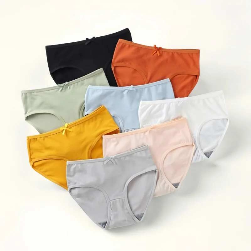 

1Pc Seamless Panties Women Breathable Underpants Low-waist Briefs Solid Color Underwear