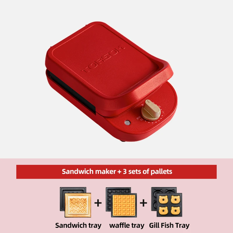 Red with 3 Plates
