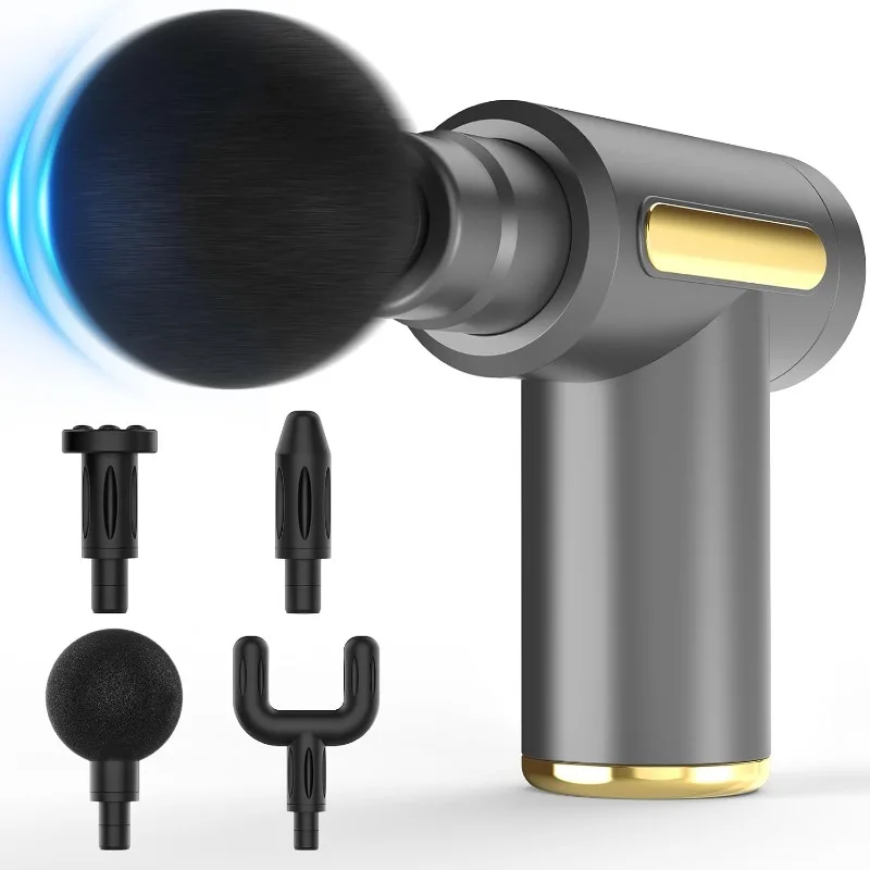 Mini Travel Massage Gun: Deep Tissue Percussion, Full Body Pain Relief, Ideal Unisex Gift (Black)