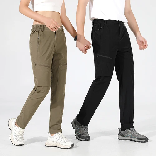 Imagen 2 del producto Pantalones secos rápidos para hombres y mujeres, resistente al desgaste, resistente al agua, pantalones de escalada transpirable, senderismo al aire libre, Camping, pantalones corriendo