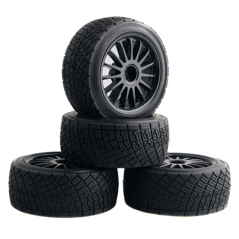 

4PCS 2.2 Inch Wheel Rims Hub & 80MM Tires Tyre RC CAR PART RC CAR 1/10 Fit 1:10 HPI WR8 Flux Rally 3.0 110697 94177