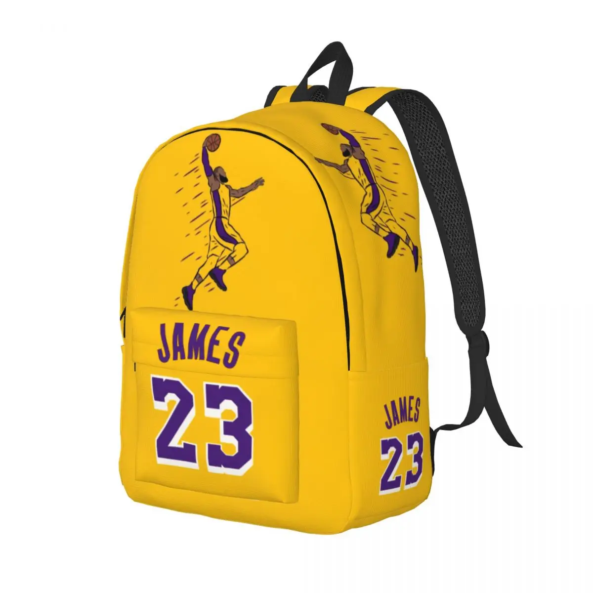 Classic Number 23 Lebron James New Fashion High Capacity Waterproof College Backpack Trendy Laptop Travel Book Bag 15.7in 17.7in