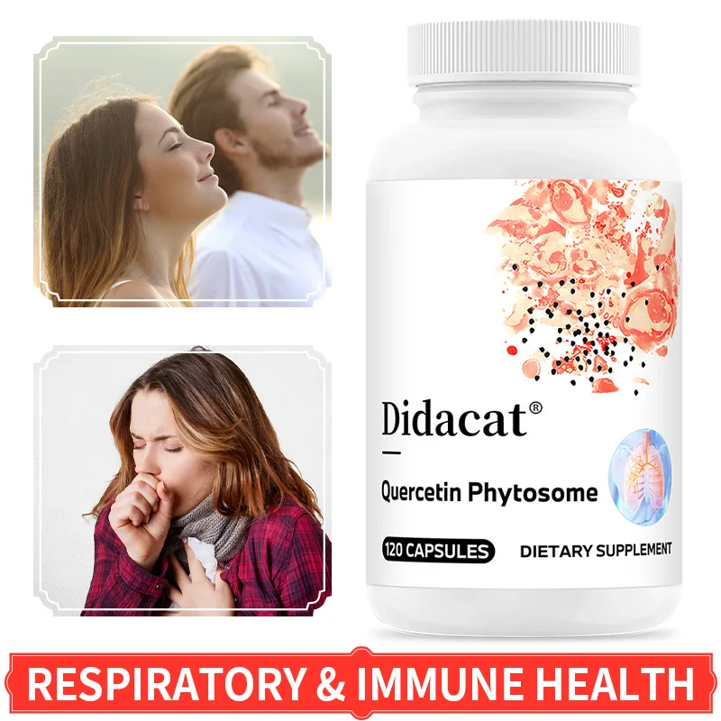 Quercetin Bioflavonoids Capsules 250mg, Antioxidant Supplement for Immune, Cardiovascular & Respiratory Wellness, Vegetarian