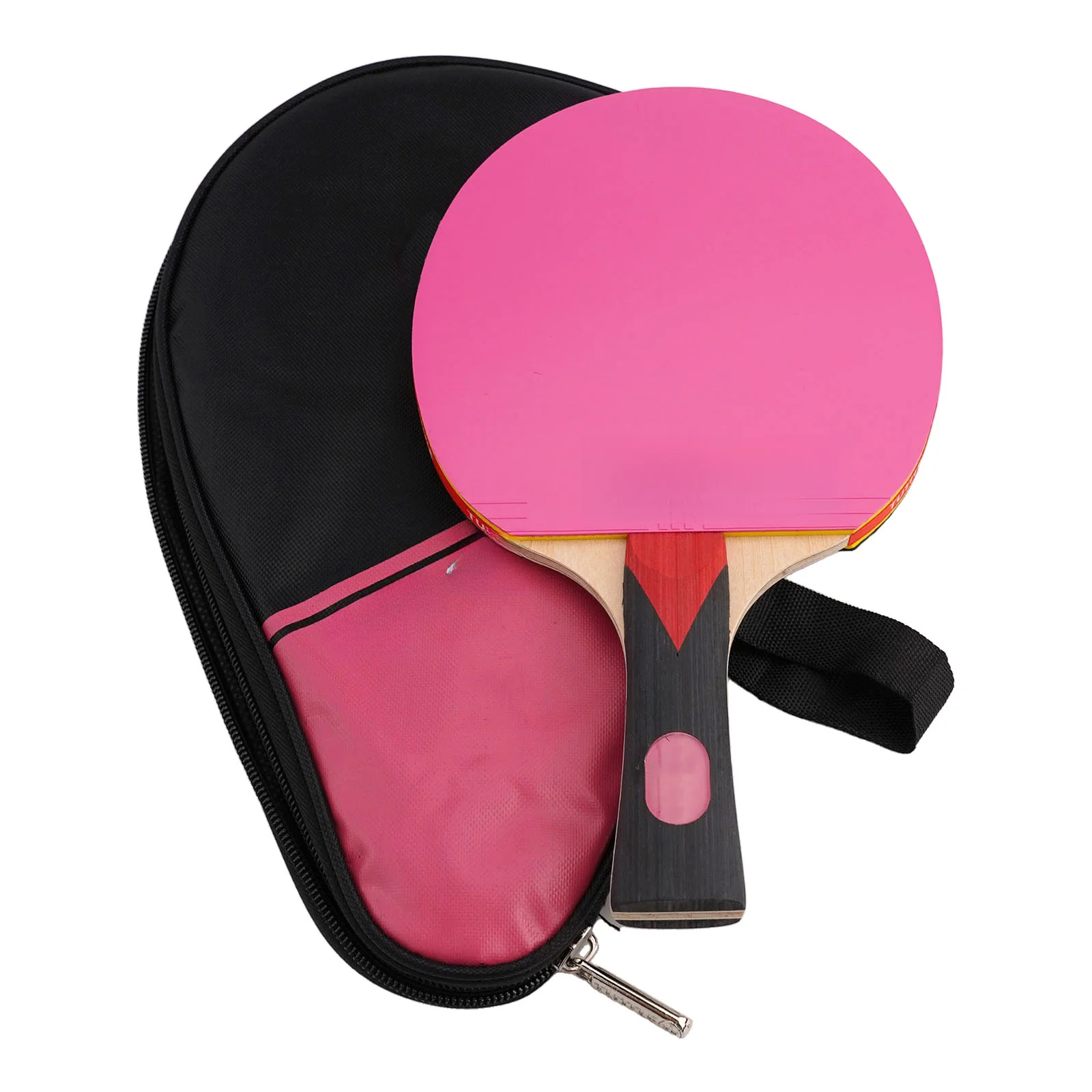 for durable New Table Tennis Racket Table Tennis Bag Bag Sweat-absorbing Wood Wood+Rubber Long Handle All-round Type 4