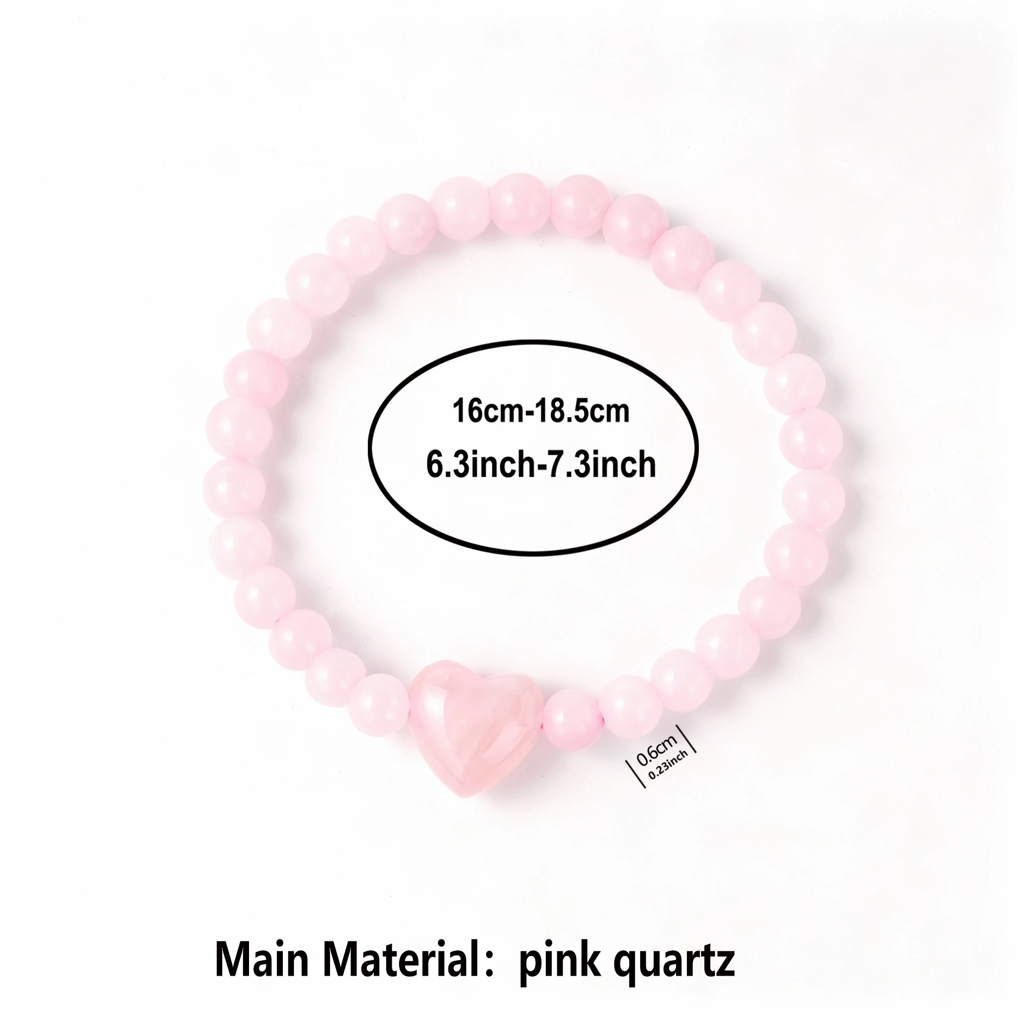 مجوهرات الخريف الأنيقة الوردية الكوارتز الحب بلون برازليتيس صديقة حفلة أساور من الحجر الطبيعي فريدة من نوعها جلب بطاقة #2
