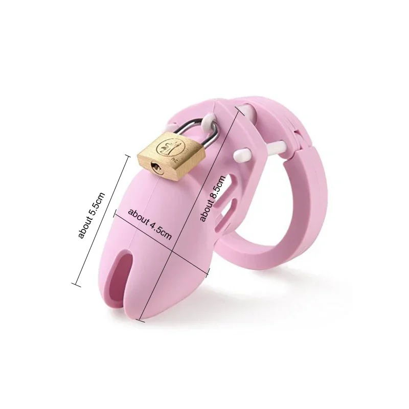 Sex Shop Male Chastity Cock Cages n Penis Belt Lock With 5 Size Penis Rings With Cage Gay Device Chastity Lock 5