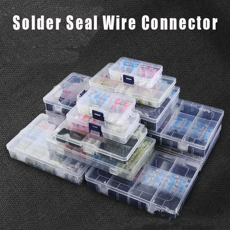 Solder Seal Wire Connectors Heat Shrink Insulated Electrical Cable Terminals Waterproof Butt Splice Wire Connector Kit