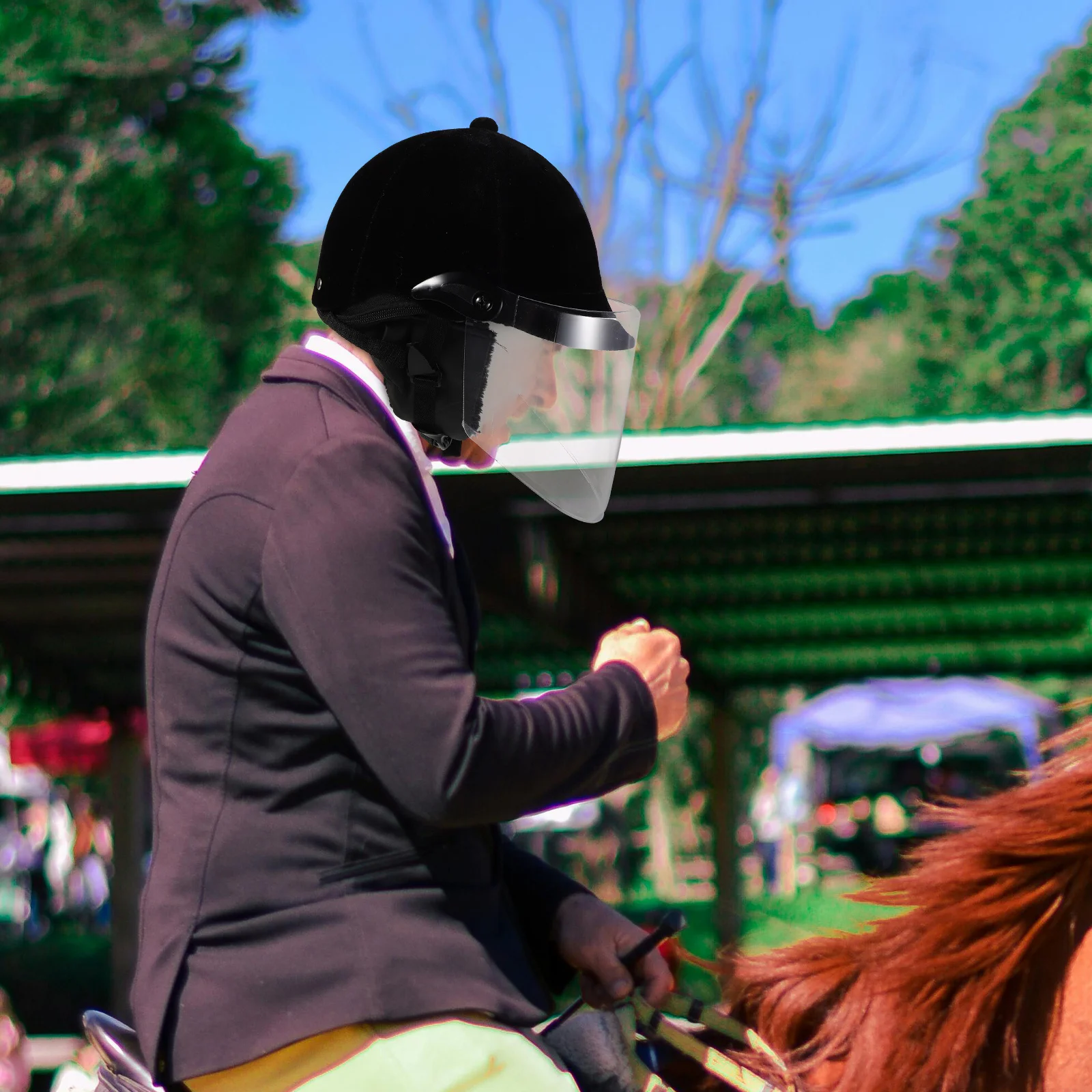 

Equestrian Black Fabric Professional Protective Horse Riding Gear Unisex Comfort Durable Impact Resistance Cycling Riding