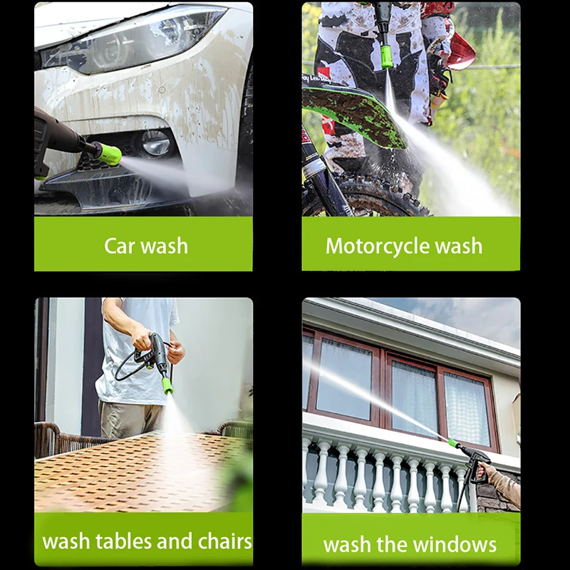 1600W High Pressure Car Washer, 130Bar Induction Electric 68dB Low Noise Portable Power Washer for Car Home Garden Cleaning