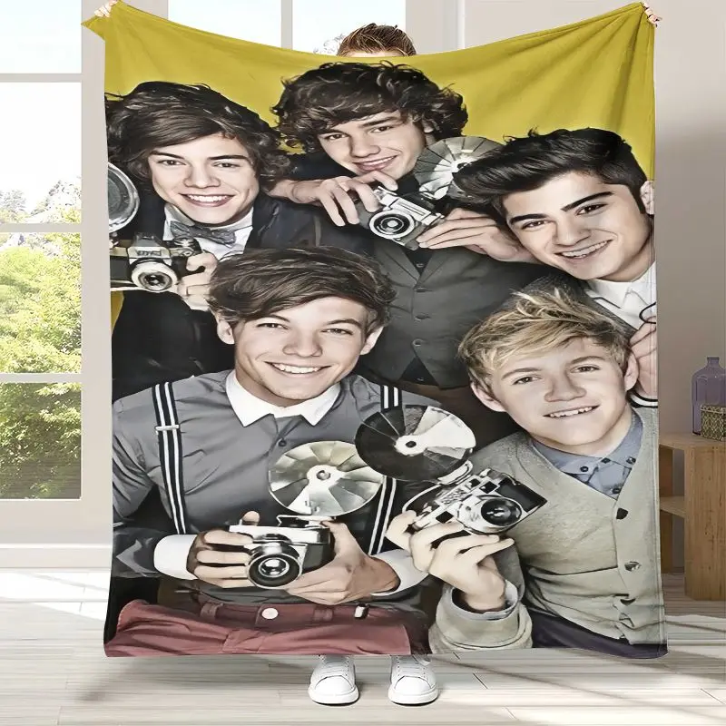 1D One D-Direction Boy Band Soft Flannel Throw Blanket,Cozy Warm Blanket for Bed,Sofa,Living Room,Picnic,Camping,Home Decor,Gift