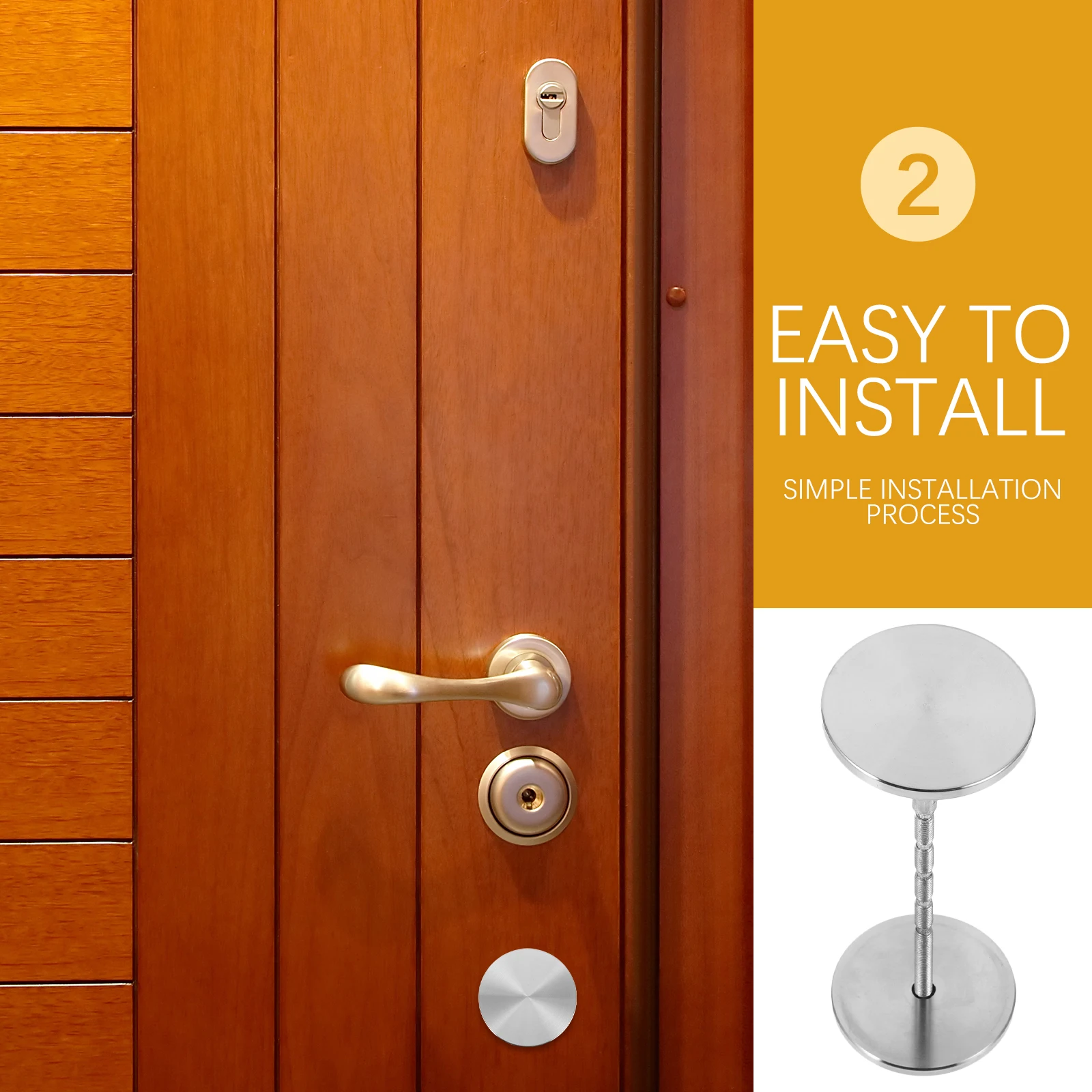 

Hole 50mm Stainless Steel Deadbolt Door Knob Cover Knob Plate Lock Security Decorative Cap Anti Theft Door H