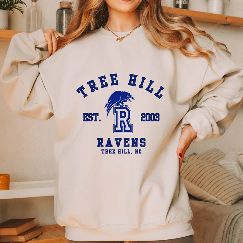 

Tree Hill Ravens Est 2003 Women Sweatshirt Cotton Basgiath War College Fourth Wing Comfort Colors Lady Hoodies Dragon Rider Top