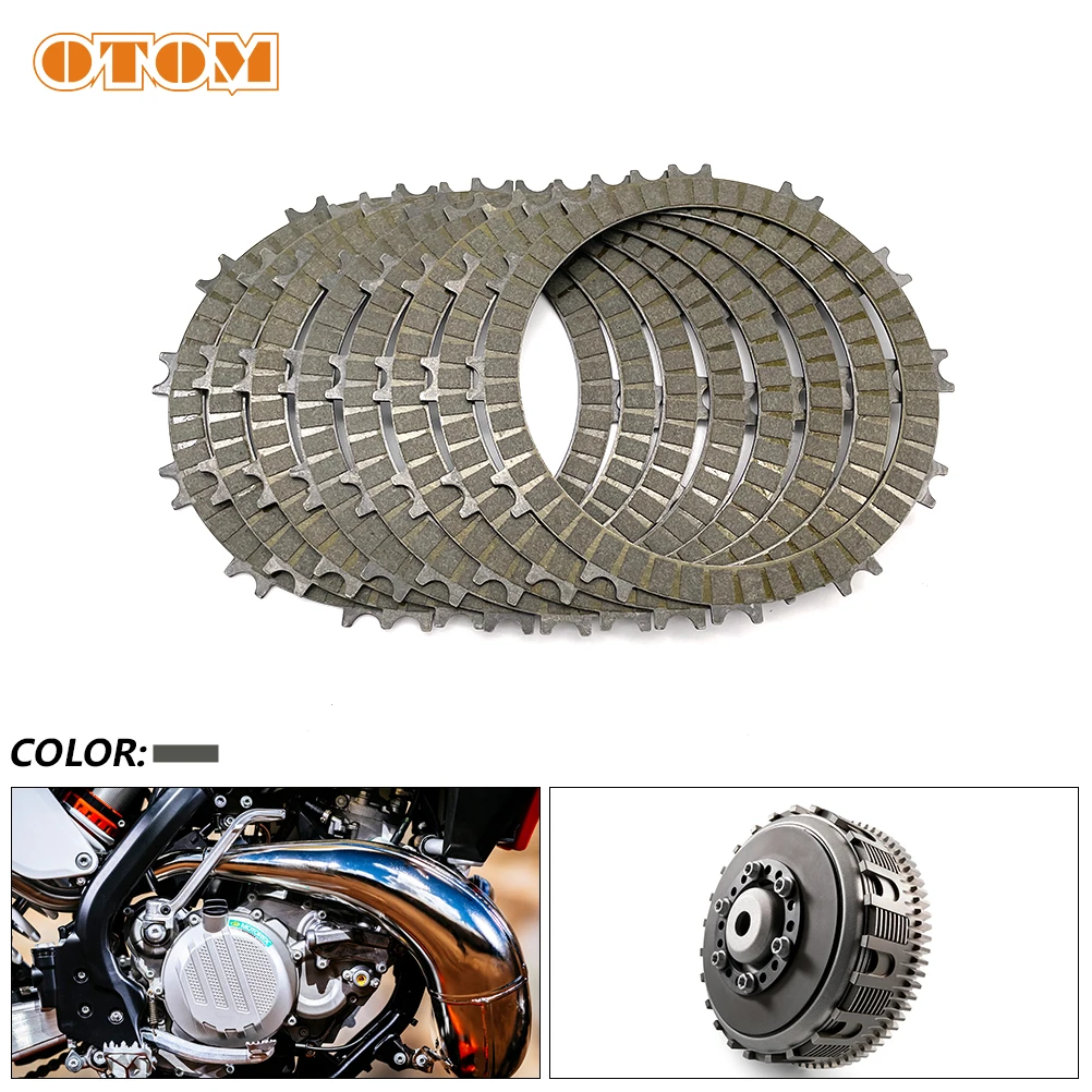 OTOM 8 Pcs/Lot Engine Clutch Friction Plate Iron Lining Disc For KTM EXC SX XCW TC TE TX EC EX MC 250 300 Motorcycle Accessories