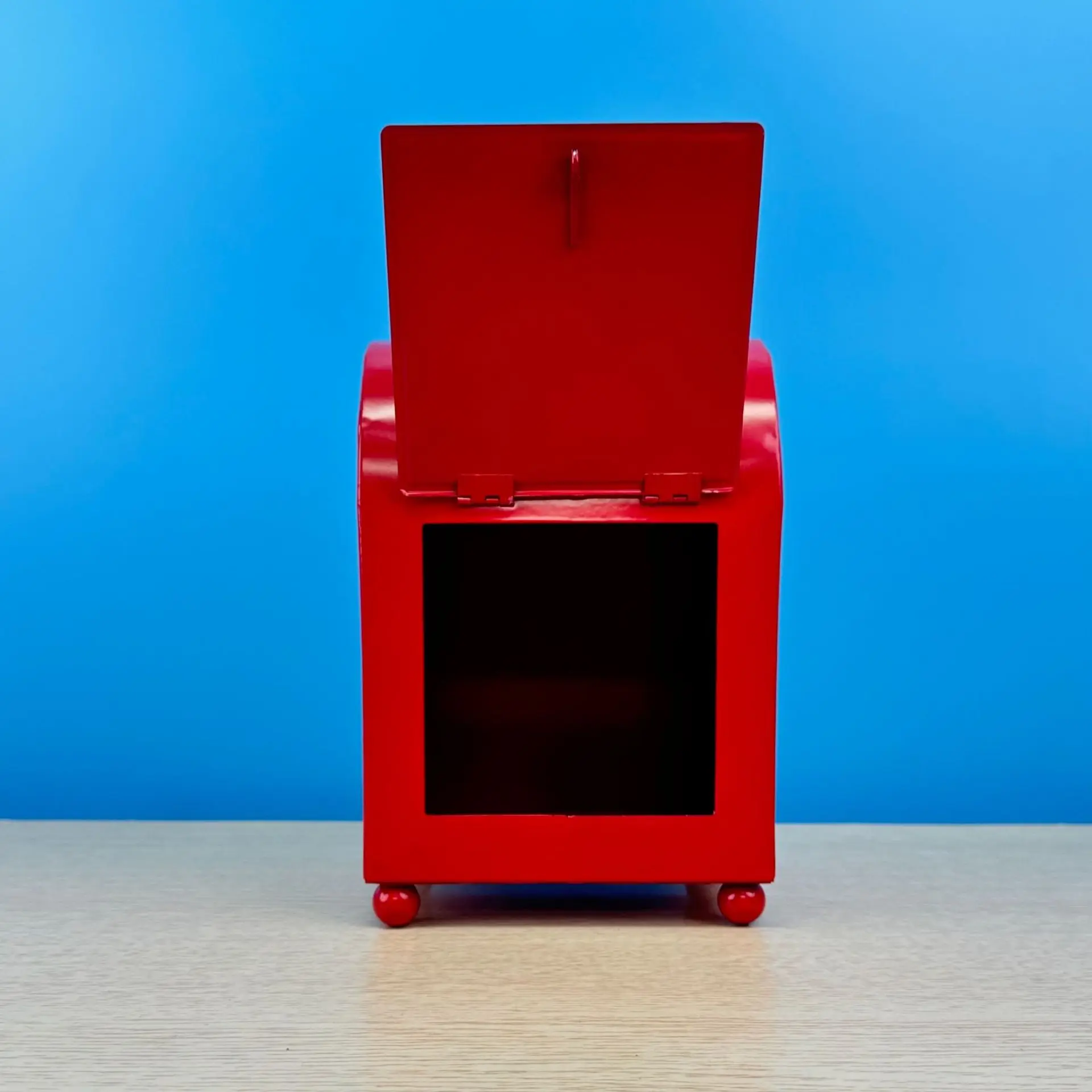 Vintage Villa Mailbox  Creative Wall Hanging Letter Newspaper Box Decoration  Iron Art Mailbox Household Mail Red Old Box Made