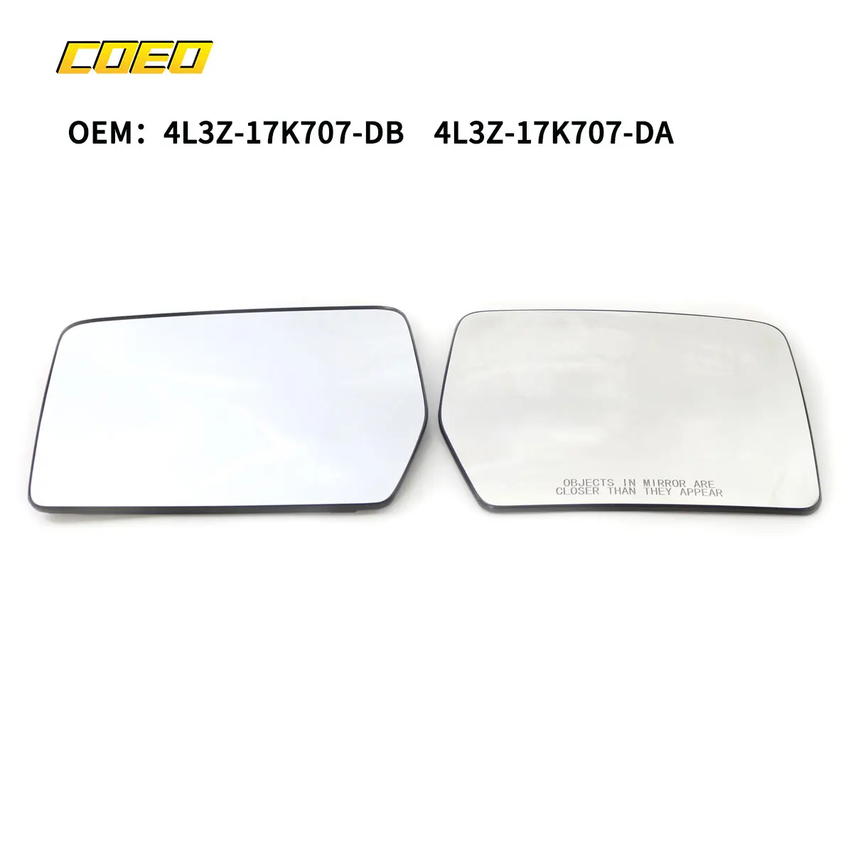 

2Pcs Car Heated Rearview Mirror Lens White Glass For F150 2004-2010 4L3Z-17K707-DA 4L3Z-17K707-DB