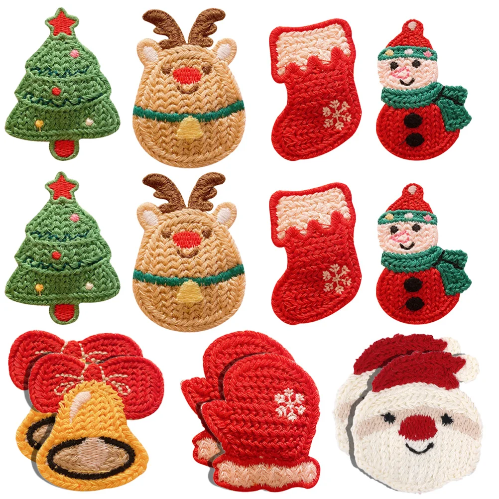 

14 Pcs Clips Knitted Girly Barrettes Side Snap Hair Christmas Hair Pins Accessories Girl Headdress Xmas Headdress Gifts