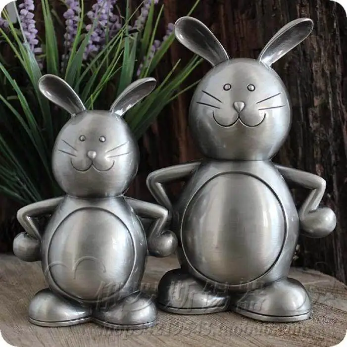 

Russian Tin Piggy Bank, Animal Metal Tin Coin Piggy Bank, Zodiac Rabbit Piggy Bank, Obedient Rabbit
