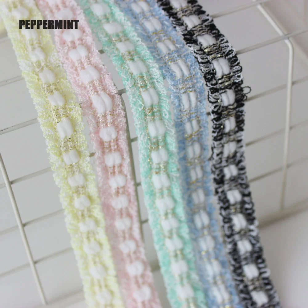 3Yards1.8cm Tweed Fringed Trim Spring Pastel Tassel Trim Sewing Accessory for Garment DIY vintage Trimming