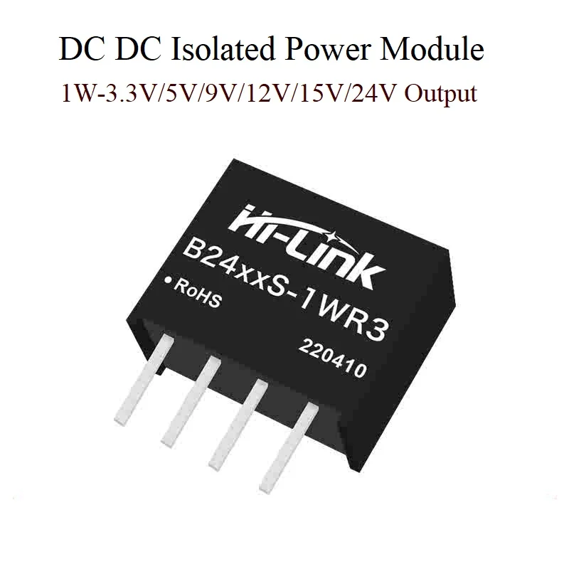 Free Shipping 10pcs 1W 24V to 3.3V 5V 9V 12V 15V 24V DC  DC Isolation Power Module Low Consumption High Efficiency